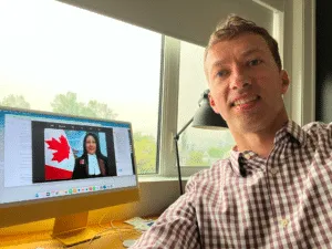 Elliot Holland's recent Canadian Citizenship ceremony over Zoom